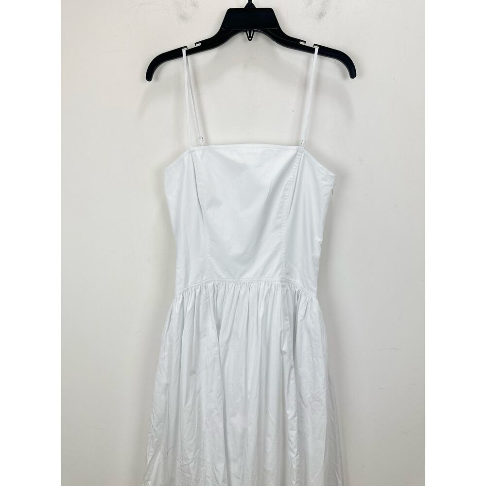 Madewell Poplin Seamed Maxi Dress A Line Minimalist Cotton White US 8 NWT - Picture 8 of 14